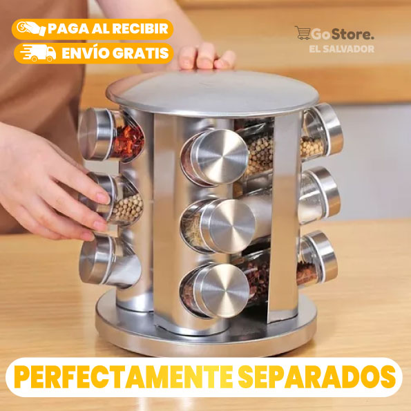 ESPECIERO GIRATORIO DE 12 FRASCOS