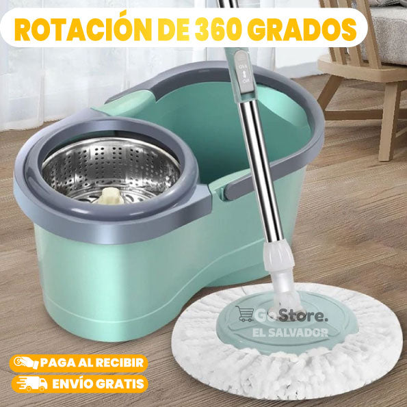 TRAPEADOR GIRATORIO CON ESCURRIDOR METÁLICO