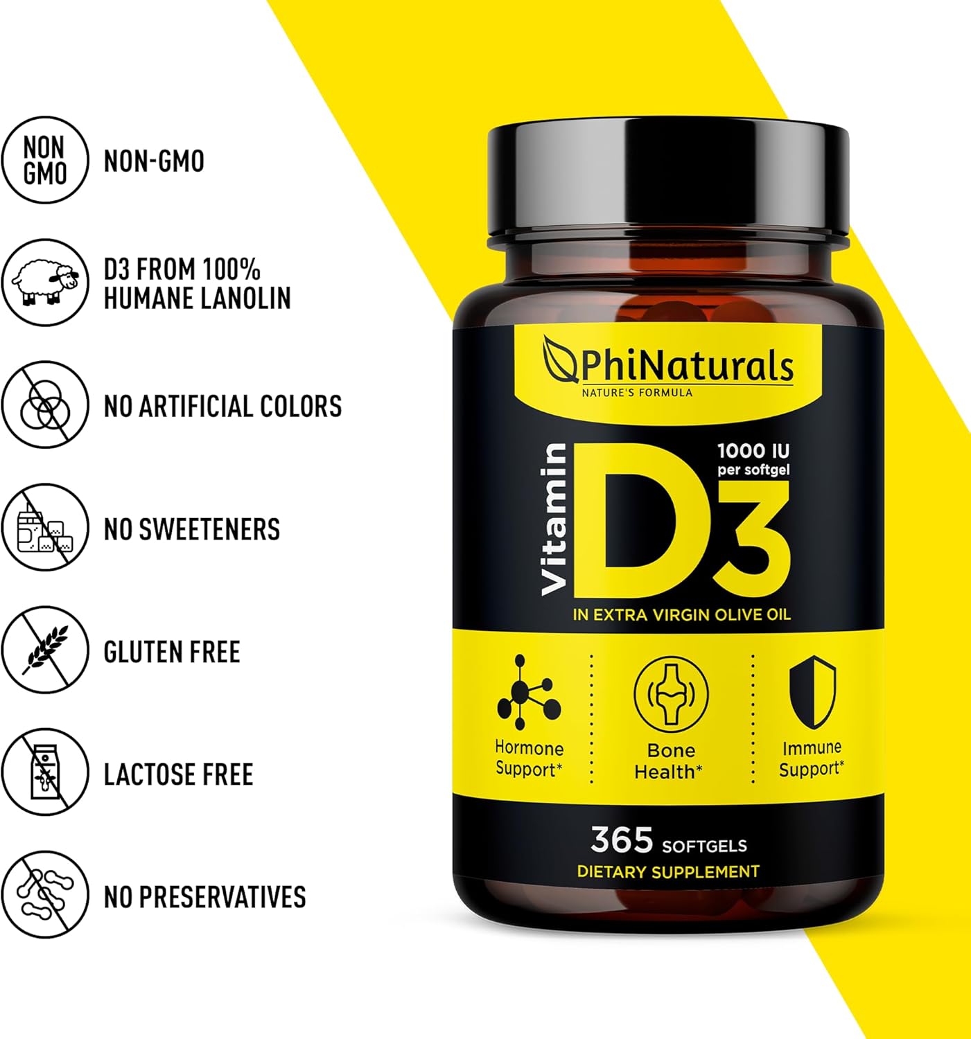 VITAMINA D3 FORTALECE HUESOS, SISTEMA INMUNE Y ÁNIMO | 160 CAPSULAS