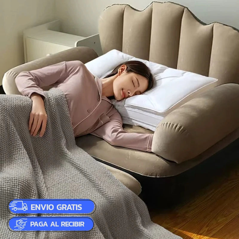 Sofá-cama inflable portátil de 2 plazas