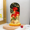 Rosa eterna preservada con luz led