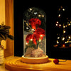 Rosa eterna preservada con luz led