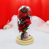 Rosa eterna preservada con luz led