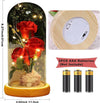 Rosa eterna preservada con luz led