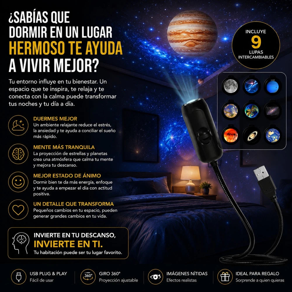COSMOVISION | TRANSFORMA CUALQUIER HABITACIÓN EN UN ESPECTÁCULO GALÁCTICO