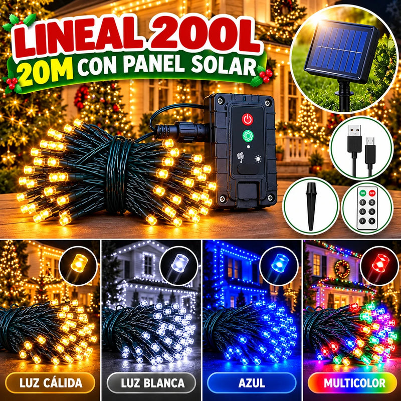 Cadena de Luces Solares LED