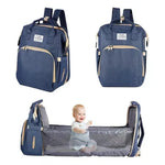 Mochila Pañalera Multifuncional con Cuna Portátil
