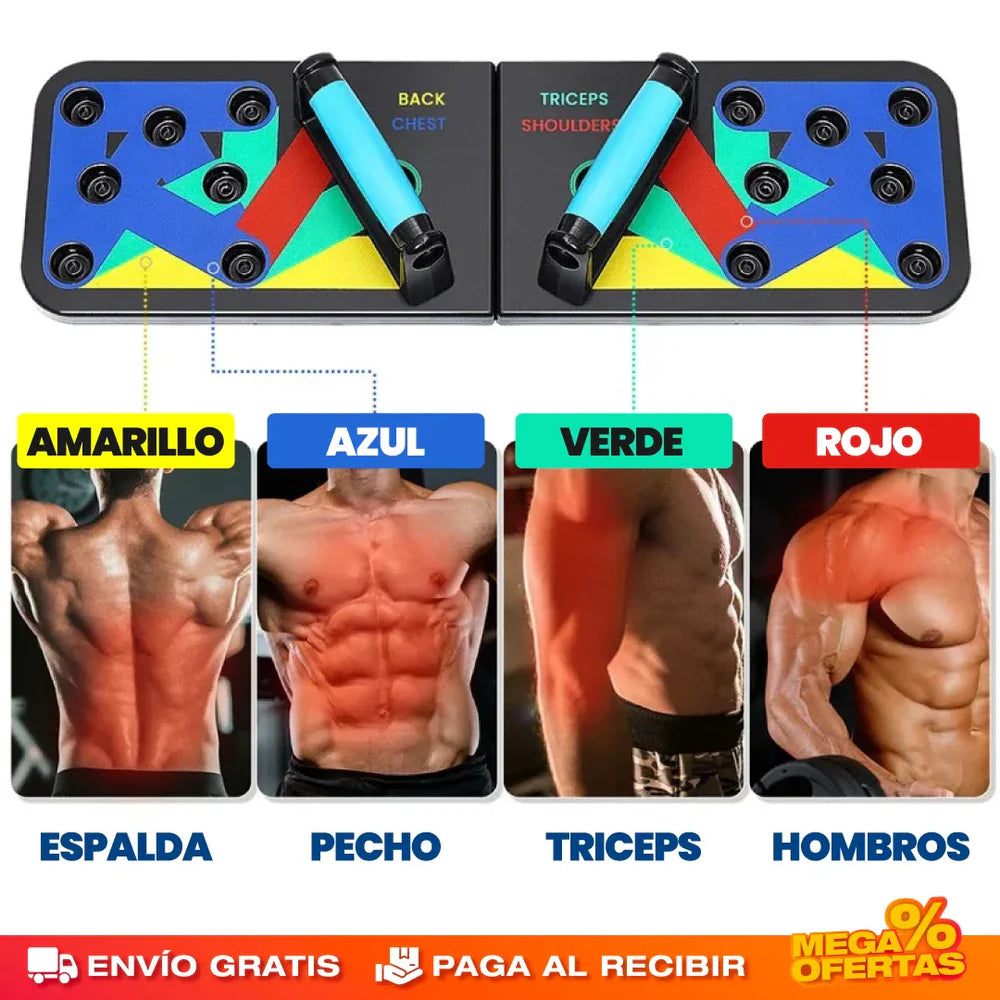 Tabla de flexiones 9 en 1 | Gimnasio en casa