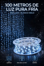 LUZ LED DECORATIVAS EN FORMA DE LLUVIA 6 METROS PARA EXTERIOR Y INTERIOR
