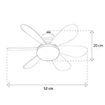Foco Ventilador De Techo 6 Aspas