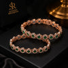 Pulsera Magnetica de Cobre con Esmeraldas