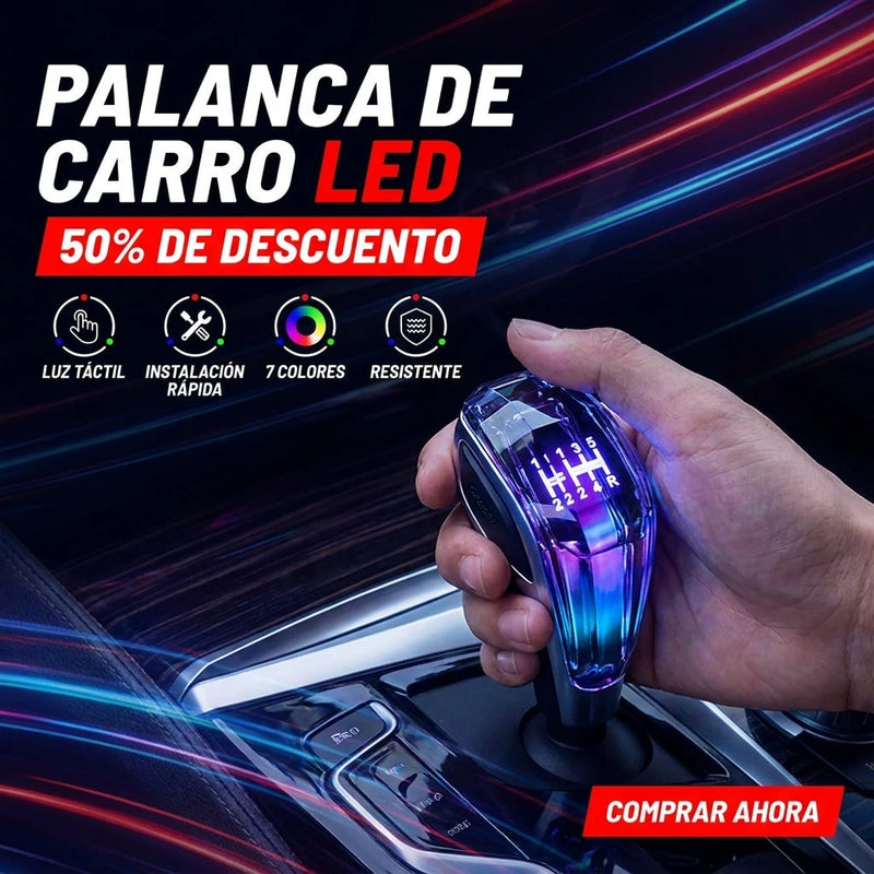 Palanca Cambios LED Cristal