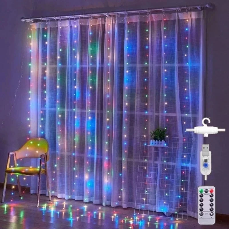 Cascada Luces LED Cortina