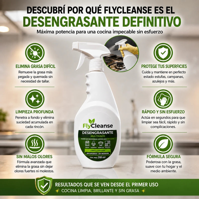 Desengrasante para Cocina Multifuncional y Removedor de Manchas