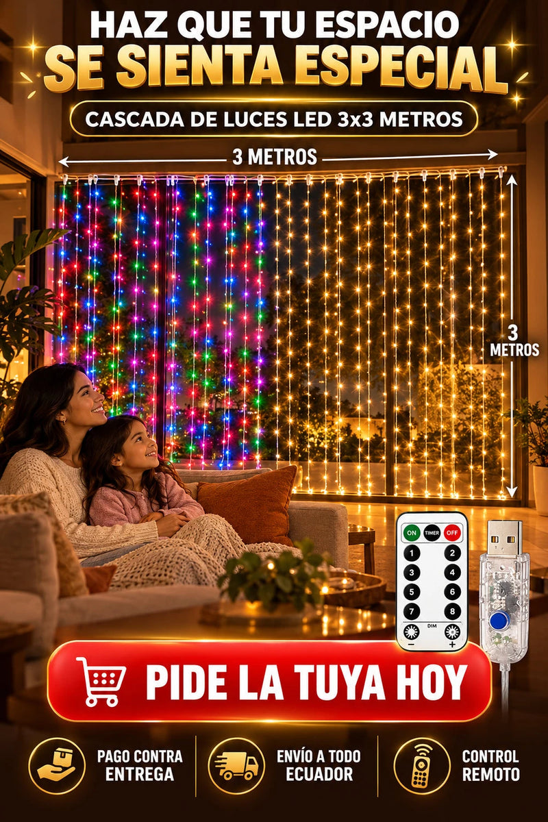 Cascada Luces LED Cortina