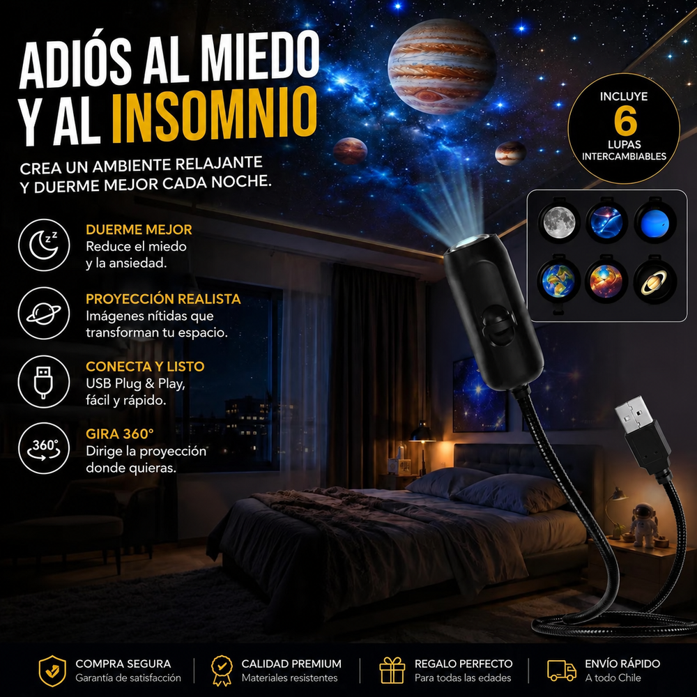 COSMOVISION | TRANSFORMA CUALQUIER HABITACIÓN EN UN ESPECTÁCULO GALÁCTICO