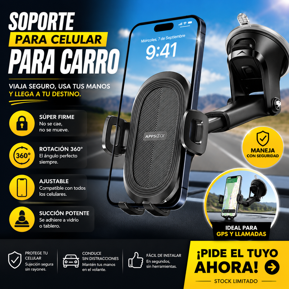Soporte Giratorio 360°  para Smartphone