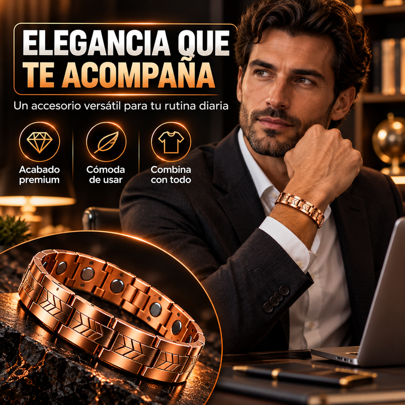 Pulsera Magnética de Cobre Puro: Alivia dolor y mejora circulación