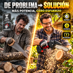 KIT COMPLETO: MOTOSIERRA 21V + 2 BATERIAS + ESTUCHE