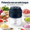 Mini picador eléctrico de alimentos — Prepara ajo y verduras con solo presionar una vez 🍆🥕🧄
