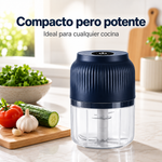 Mini picador eléctrico de alimentos — Prepara ajo y verduras con solo presionar una vez 🍆🥕🧄