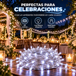 LUZ LED DECORATIVAS EN FORMA DE LLUVIA 6 METROS PARA EXTERIOR Y INTERIOR