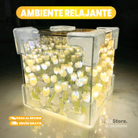 LÁMPARA DE ESPEJO CUBO TULIPÁN