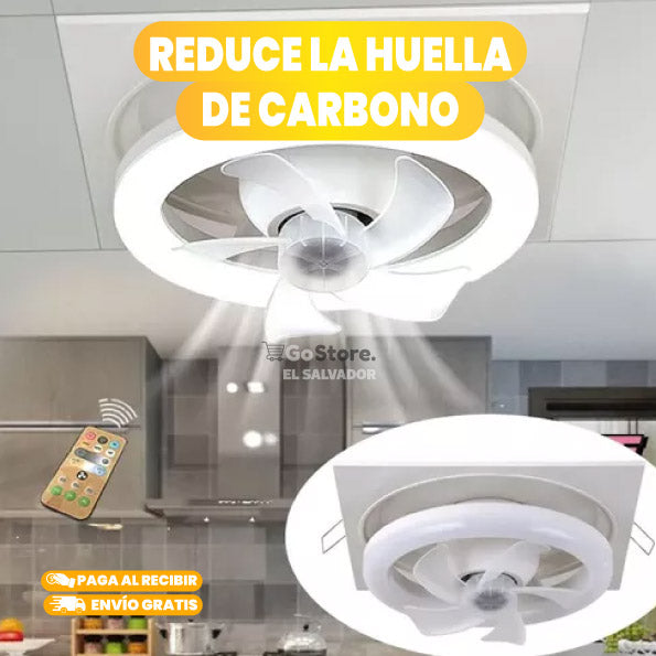 MINI VENTILADOR DE TECHO CON LUZ LED Y ASPAS