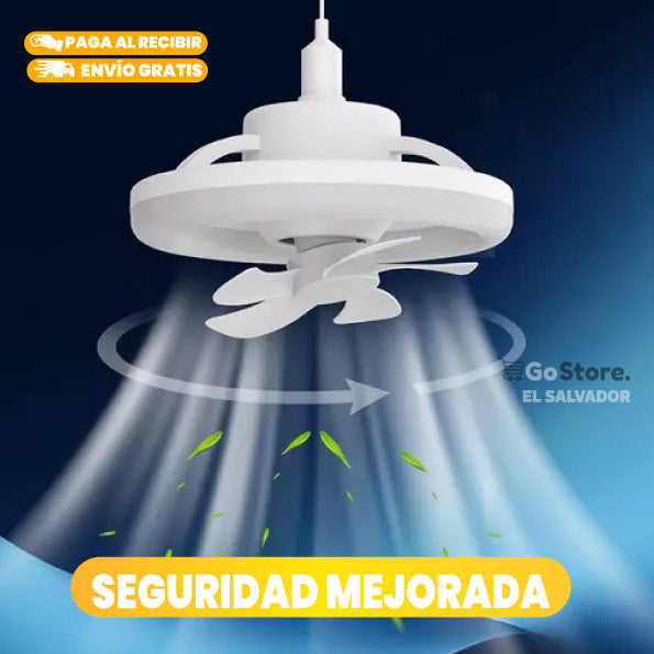 MINI VENTILADOR DE TECHO CON LUZ LED Y ASPAS