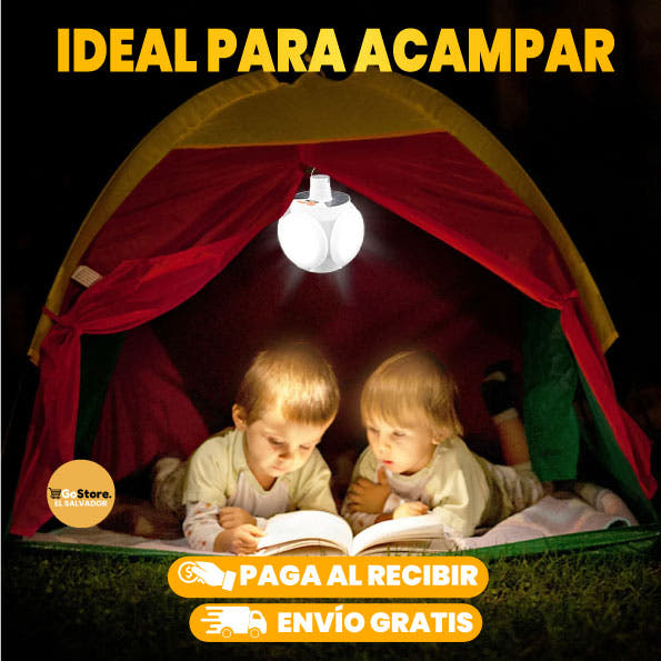 LÁMPARA RECARGABLE DE 4 ASPAS