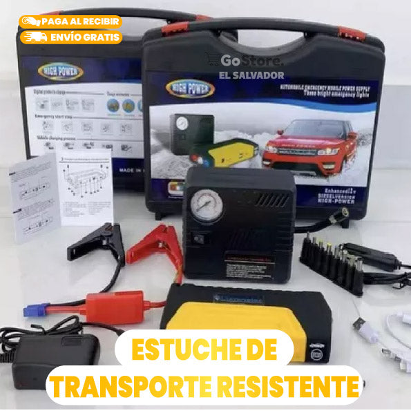 ARRANCADOR AUTO MOTO CARGADOR BATERIA PORTATIL