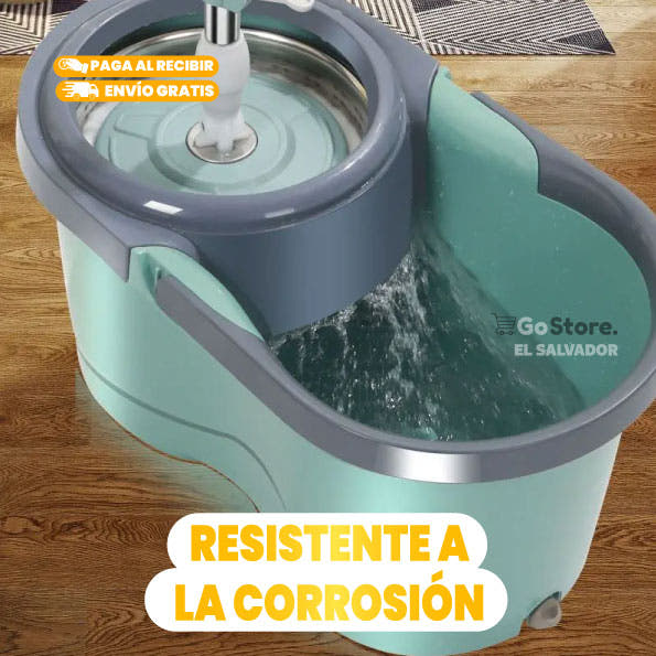 TRAPEADOR GIRATORIO CON ESCURRIDOR METÁLICO