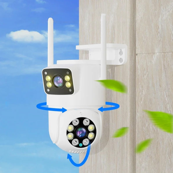 CAMARA DE SEGURIDAD HD CON DOBLE LENTE + WIFI