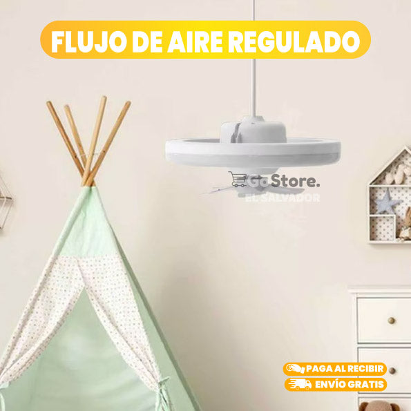 MINI VENTILADOR DE TECHO CON LUZ LED Y ASPAS