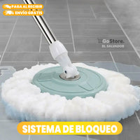 TRAPEADOR GIRATORIO CON ESCURRIDOR METÁLICO