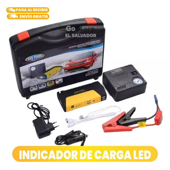 ARRANCADOR AUTO MOTO CARGADOR BATERIA PORTATIL