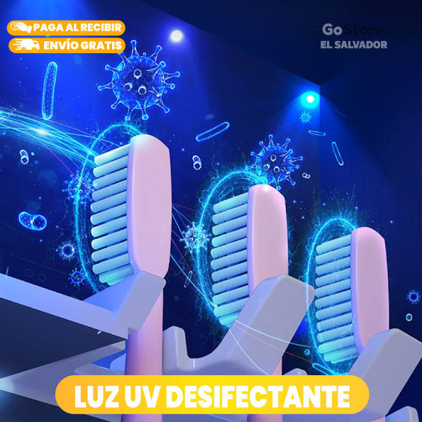 PORTA CEPILLO DE DIENTE CON LUZ UV