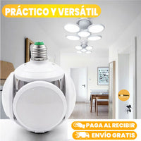 LÁMPARA RECARGABLE DE 4 ASPAS