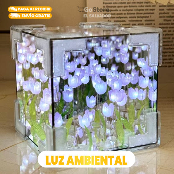 LÁMPARA DE ESPEJO CUBO TULIPÁN