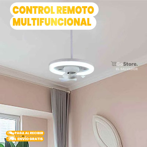 MINI VENTILADOR DE TECHO CON LUZ LED Y ASPAS