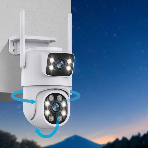 CAMARA DE SEGURIDAD HD CON DOBLE LENTE + WIFI