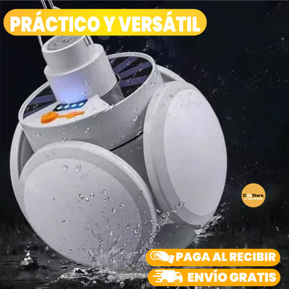 LÁMPARA RECARGABLE DE 4 ASPAS