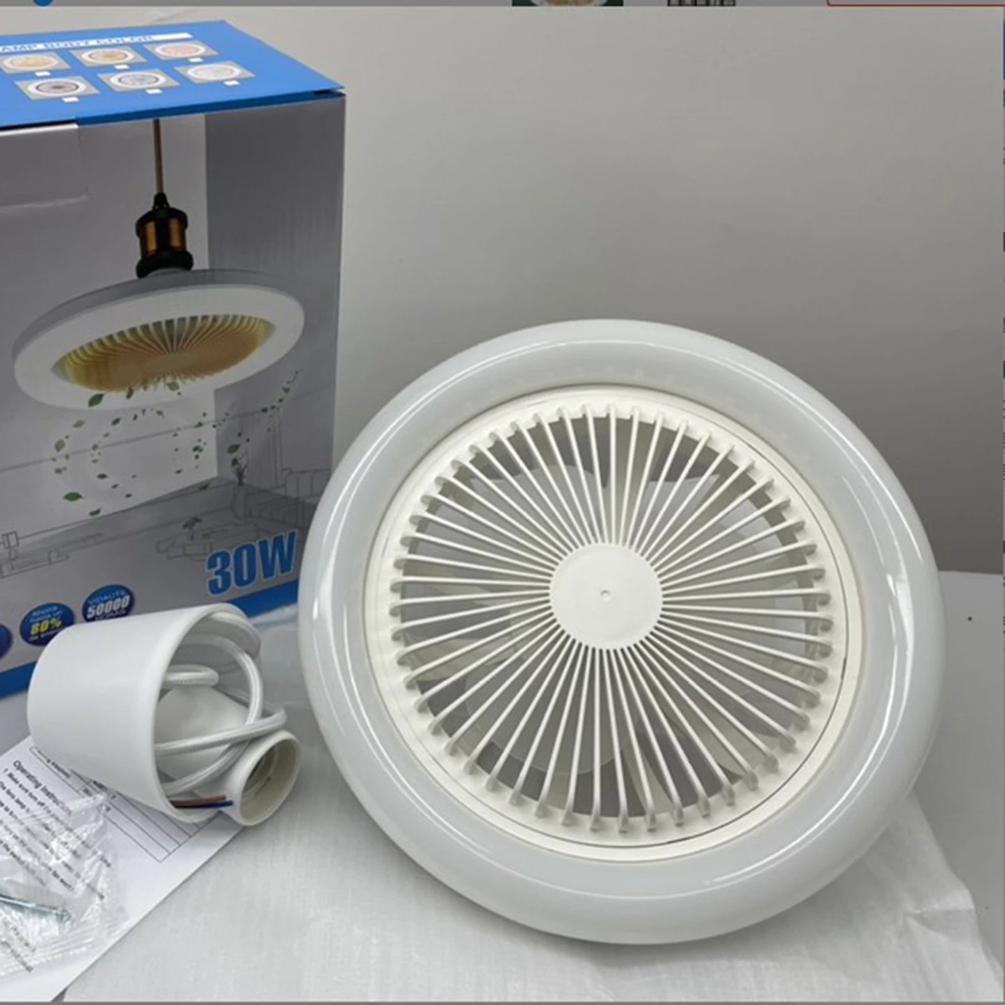 VENTILADOR DE TECHO CON LAMPARA LED