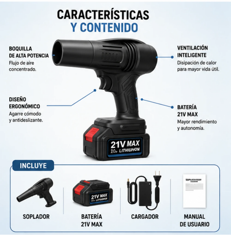 Soplador Inalámbrico Portátil