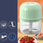 Mini picador eléctrico de alimentos — Prepara ajo y verduras con solo presionar una vez 🍆🥕🧄