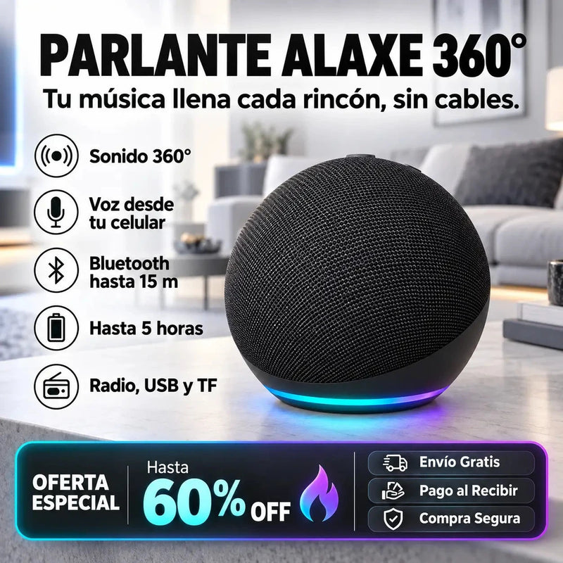 Parlante Inteligente Alaxe con Control por Voz