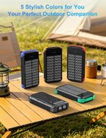 Cargador Solar Portátil con Linterna de Emergencia
