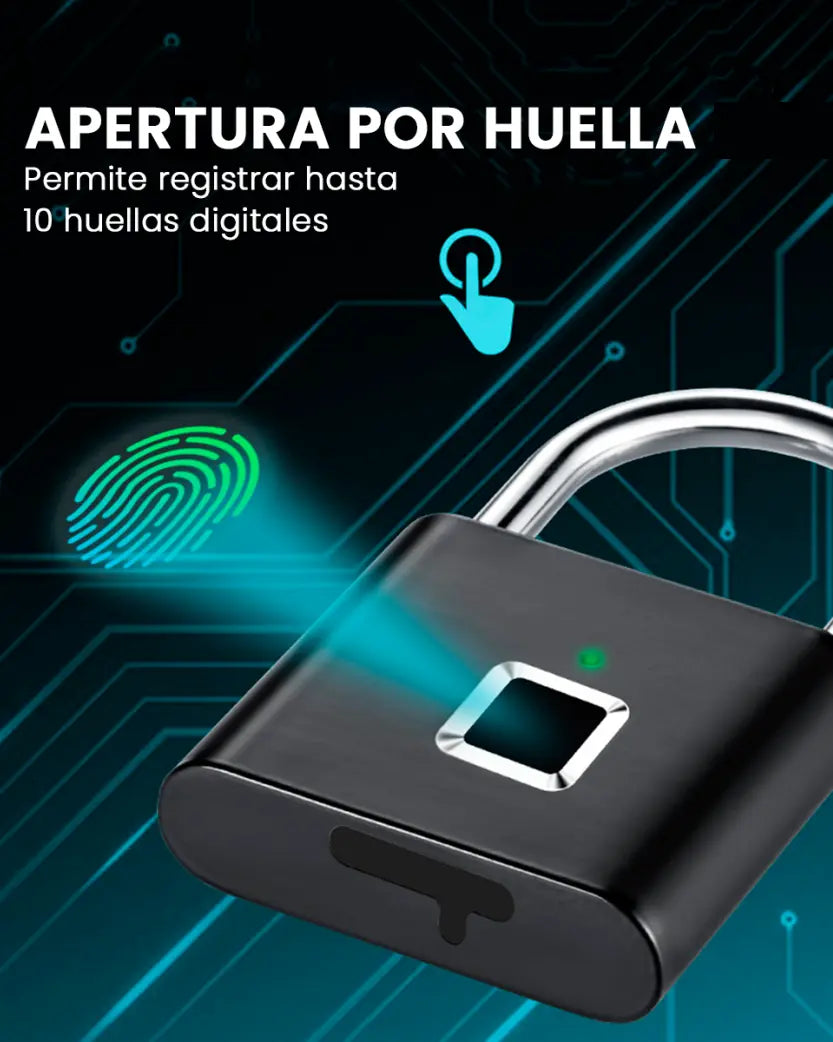 Candado con Lector de Huella Digital