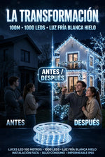 LUZ LED DECORATIVAS EN FORMA DE LLUVIA 6 METROS PARA EXTERIOR Y INTERIOR