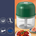 Mini picador eléctrico de alimentos — Prepara ajo y verduras con solo presionar una vez 🍆🥕🧄